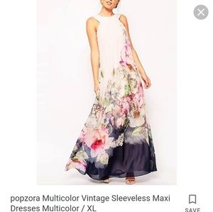 Maxi chiffon dress L